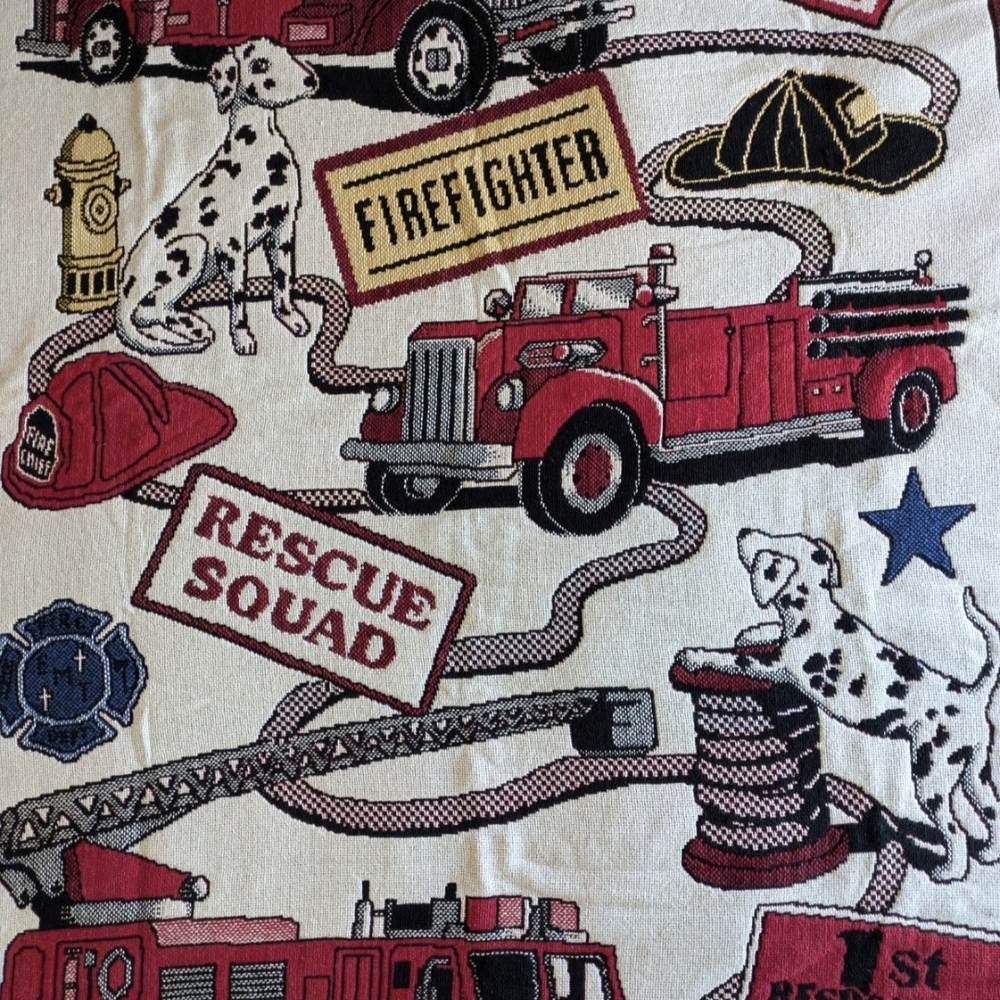 Firefighter Themed Tapestry Blanket